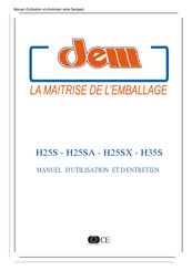DEM Dempack H25SX Manuel D'utilisation Et D'entretien