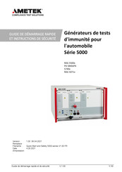 Ametek Teseq NSG 5500 Guide De Démarrage Rapide Et Instructions De Sécurité