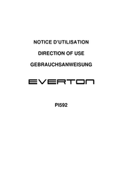 EVERTON PI592 Notice D'utilisation