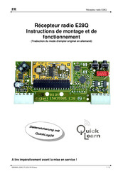 Dickert E28Q Instructions De Montage Et De Fonctionnement