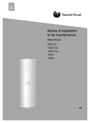 Saunier Duval MagnaAqua 150/3 CC Notice D'installation Et De Maintenance