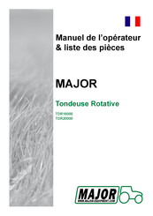 Major TDR20000 Manuel De L'opérateur & Liste Des Pieces