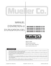 MUELLER CO. C1-36 Manuel D'entretien Et D'utilisation