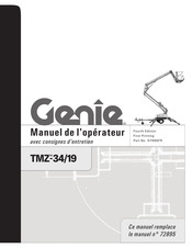Genie TMZ-34/19 Manuel De L'opérateur Avec Consignes D'entretien