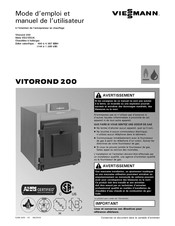 Viessmann VITOROND 200 Mode D'emploi Et Manuel De L'utilisateur