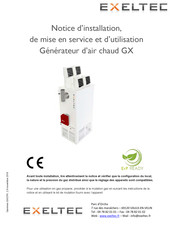 exeltec GX120 Notice D'installation, De Mise En Service Et D'utilisation