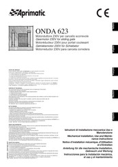 Aprimatic ONDA 623 Notice D'installation Mécanique, D'utilisation Et D'entretien