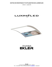 EKLER LUXIMA'LED Notice De Montage Et D'utilisation