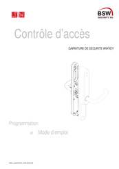 BSW SECURITY AnyKey Programmation Et Mode D'emploi