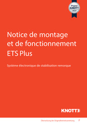 KNOTT ETS Plus Notice De Montage Et De Fonctionnement