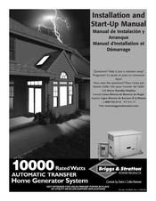 Briggs & Stratton Home Generator System Manuel D'installation Et Démarrage