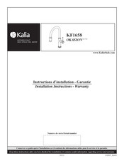Kalia OKASION KF1658 Instructions D'installation - Garantie