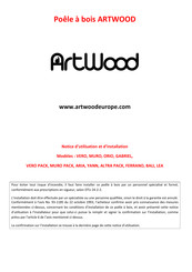 ARTWOOD GABRIEL Notice D'utilisation Et D'installation