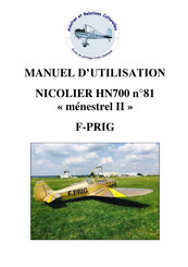 NICOLIER HN700 81 menestrel II Manuel D'utilisation