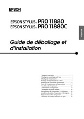 Epson Stylus PRO 11880C Guide De Déballage Et D'installation