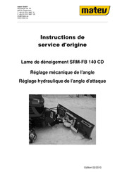 matev SRM-FB 140 CD Instructions De Service D'origine