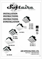 Air Specialties Softaire SA-110E Instructions D'installation