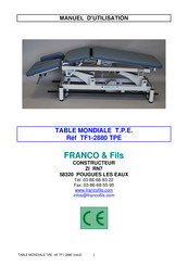 FRANCO & Fils TF1-2880 TPE Manuel D'utilisation