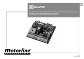 Motorline Professional MC41SP Manuel Utilisateur/Installateur