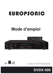Europsonic DVDX-500 Mode D'emploi