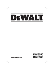 DeWalt DWE550 Traduction De La Notice D'instructions Originale