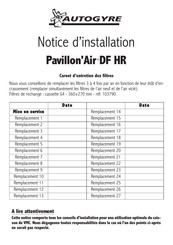 Autogyre PAVILLON'AIR DF HR Notice D'installation