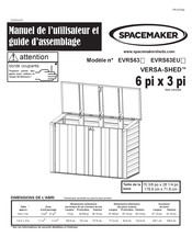 Spacemaker VERSA-SHED EVRS63 Manuel De L'utilisateur Et Guide D'assemblage