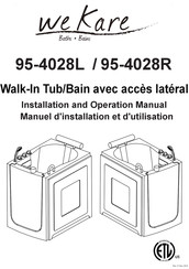 WEKARE 95-4028R Manuel D'installation Et D'utilisation