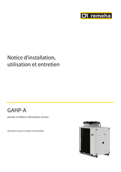 REMEHA GAHP-A Notice D'installation, Utilisation Et Entretien