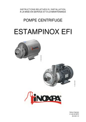 iNOXPA ESTAMPINOX EFI 0 Instructions Relatives À L'installation, À La Mise En Service Et À La Maintenance