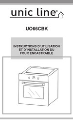 unic line UO66CBK Instructions D'utilisation Et D'installation