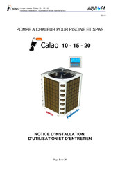 AQUINEA Calao 10 Notice D'installation, D'utilisation Et D'entretien