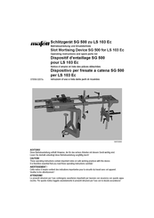 Mafell SG 500 Notice D'emploi Et Liste Des Pièces Détachées