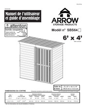 Arrow Storage Products SBS64 Manuel De L'utilisateur Et Guide D'assemblage