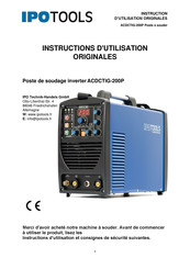 IPOTOOLS ACDCTIG-200P Instructions D'utilisation Originales