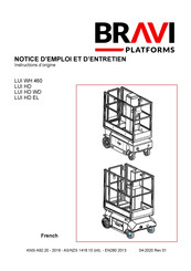 Bravi Platforms LUI HD Notice D'emploi Et D'entretien
