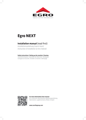Egro NEXT TOPMXP 2P Instructions D'installation