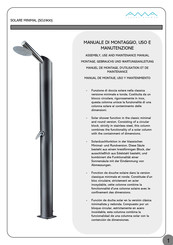 Ama Luxury Shower SOLARE MINIMAL SO2900 Manuel De Montage D'utilisation Et De Maintenance