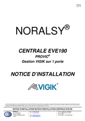 NORALSY VIGIK PROVIC EVE190 Notice D'installation