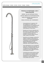 Ama Luxury Shower COMETA CM4800 Manuel De Montage D'utilisation Et De Maintenance