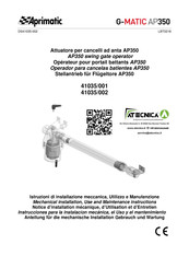 Aprimatic 41035/002 Notice D'installation Mécanique, D'utilisation Et D'entretien