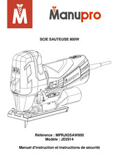 Manupro JD2914 Manuel D'instruction Et Instructions De Sécurité