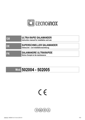 EMGA TECHNOiNOX QSE60/0 Notice D'emploi Et De Maintenance