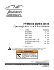 Blackhawk Automotive BH2125B Manuel Des Consignes D'utilisation Et Des Pièces