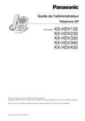 Panasonic KX-HDV340 Guide De L'administrateur