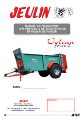 Jeulin Volcan force 2 Manuel D'utilisation, D'entretien Et De Maintenance