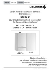 De Dietrich DPSM 3-25 LP Notice D'installation, De Mise En Service Et D'entretien