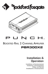 Rockford Fosgate Punch PBR300X2 Installation Et Fonctionnement