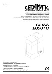 cedamatic GLISS 2000TC Livret D'instructions Et Catalogue Des Pieces De Rechange