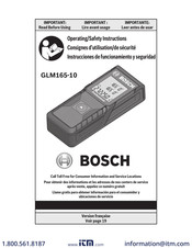 Bosch GLM165-10 Consignes D'utilisation/De Sécurité